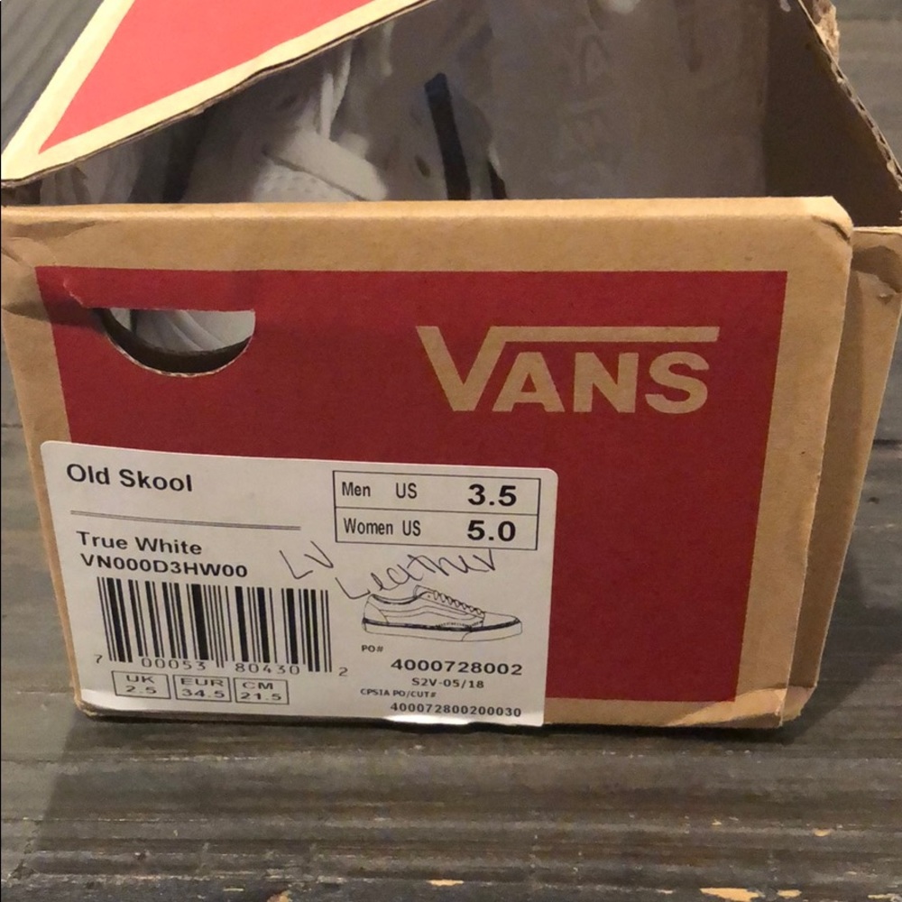 Customs vans /authentic Louis Vuitton leather sz5, used ones  look brand new - Picture 2 of 6